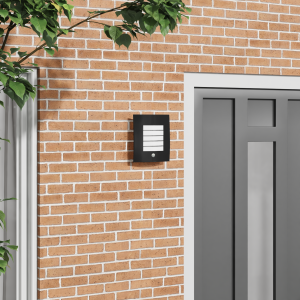vidaXL Buitenwandlamp met Sensor 2 stuks Zwart RVS IP44