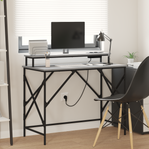 vidaXL Bureau Grijs sonoma 100 x 50 x 86.5 cm Bewerkt hout