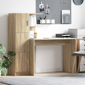 vidaXL Bureau 2 pcs Sonoma Eiken
