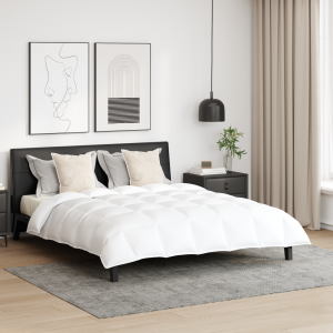 vidaXL Dekbed Set met kussen 3 pcs Wit Donsveertjes