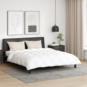 vidaXL Dekbed Set met kussen 3 pcs Wit Donsveertjes