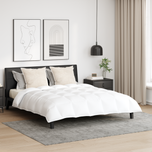vidaXL Dekbed Set met kussen 3 pcs Wit Donsveertjes