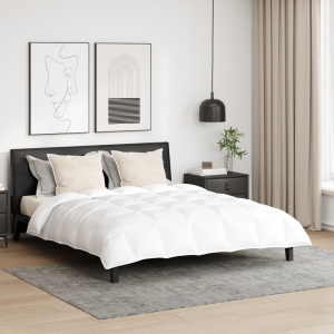 vidaXL Dekbed Set met kussen 3 pcs Wit Donsveertjes