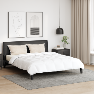 vidaXL Dekbed Set met kussen 3 pcs Wit Donsveertjes