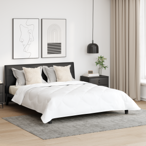 vidaXL Dekbed met Kussens 3 pcs Wit Microfiber en Dons Feather
