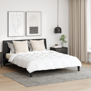 vidaXL Dekbed Set met kussen 3 pcs Wit Donsveertjes
