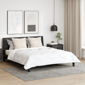 vidaXL Dekbed met kussen 3 pcs Wit Microfibre