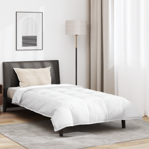 vidaXL 2-in-1 Dekbed met kussen 2 pcs Wit Donsveertjes