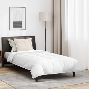 vidaXL 2-in-1 Dekbed met kussen 2 pcs Wit Donsveertjes