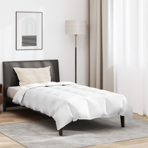 vidaXL Zomer Dekbed met kussen 2 pcs Wit Donsveertjes