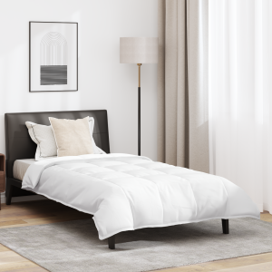 vidaXL 2-in-1 Dekbed met kussen 2 pcs Wit Donsveertjes