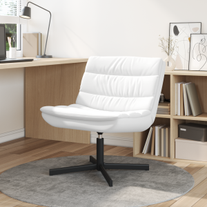 vidaXL Draai Relaxstoel Witte Stof