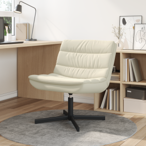 vidaXL Draaiende Relaxstoel in Crème Stof