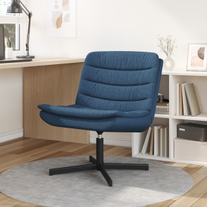 vidaXL Draaistoel Blauw Stof