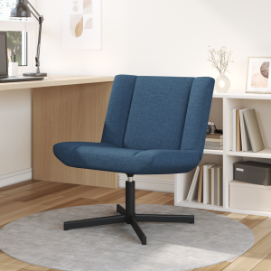 vidaXL Draaistoel Blauw Stof