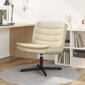 vidaXL Draaistoel Relaxstoel Crème Stof