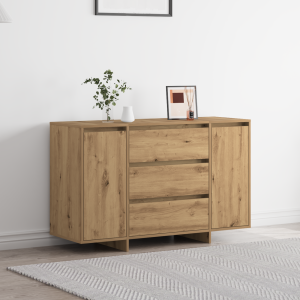 vidaXL Dressoir 120x41x75 cm bewerkt hout artisanaal eiken