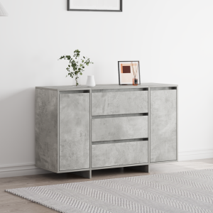 vidaXL Dressoir met lade Beton Grijs 120 x 41 x 75 cm Bewerkt hout