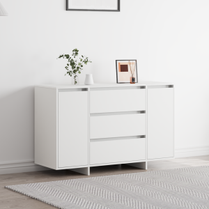 vidaXL Dressoir met lade Wit 120 x 41 x 75 cm Bewerkt hout