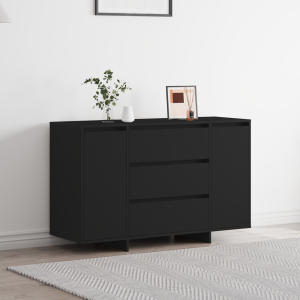 vidaXL Dressoir met lade Zwart 120 x 41 x 75 cm Bewerkt hout