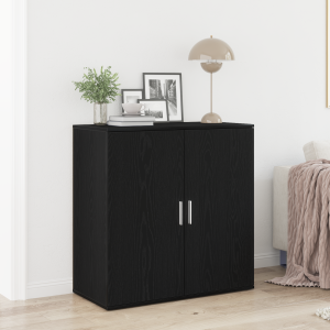 vidaXL Dressoir 79x38x80 cm bewerkt hout zwart eikenkleurig