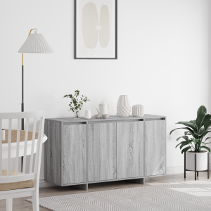 vidaXL Dressoir Grijs Sonoma 135x41x75 cm Kunststof