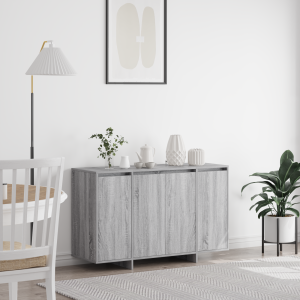 vidaXL Dressoir Grijs sonoma 120 x 41 x 75 cm Bewerkt hout