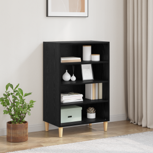 vidaXL Dressoir met plank Zwart eiken 57 x 35 x 90 cm Bewerkt hout