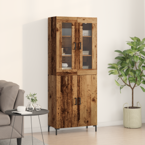 vidaXL Dressoir met Wandkast Oud Hout Engineered Wood