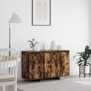 vidaXL Dressoir Gerookt eiken 120 x 41 x 75 cm Bewerkt hout
