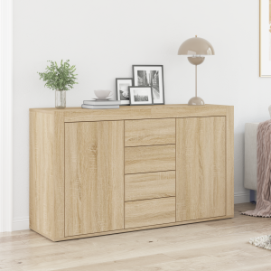 vidaXL Dressoir Sonoma Eik 120x36x69 cm Kunststof