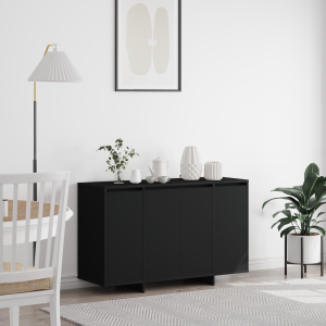 vidaXL Dressoir Zwart 120 x 41 x 75 cm Bewerkt hout