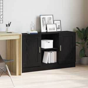vidaXL Dressoir120x30,5x70 cm van bewerkt hout zwart eikenkleurig