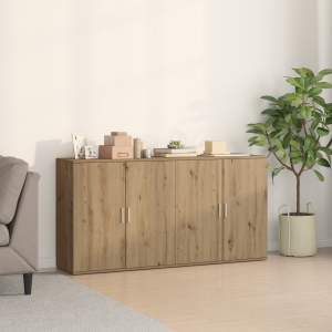 vidaXL Dressoirs 2 stuks Artisan Eiken 79x38x80 cm Engineered Wood
