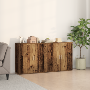 vidaXL Dressoir 2 pcs Oudhout 79 x 38 x 80 cm Bewerkt hout