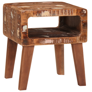 vidaXL Eindtafels Multikleur 40 x 32 x 46 cm massief gerecycled hout
