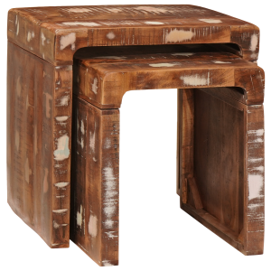 vidaXL Eindtafels Multikleur massief gerecycled hout
