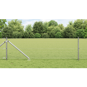vidaXL Gelaste Draadhek met 13 Spijkerpaalkoppen 0.4x100 m Gegalvaniseerd Staal