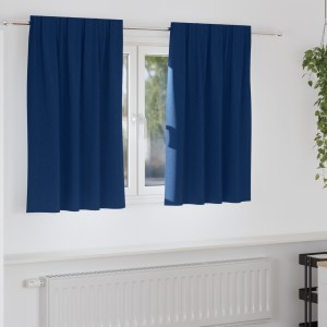 vidaXL Gordijnen 2 pcs Donkerblauw 140 x 140 cm Polyester