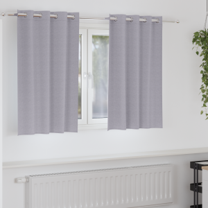 vidaXL Gordijnen 2 pcs Metaalgrijs 140 x 140 cm Polyester