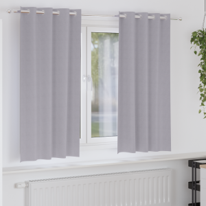 vidaXL Gordijnen 2 pcs Metaalgrijs 175 x 140 cm Polyester