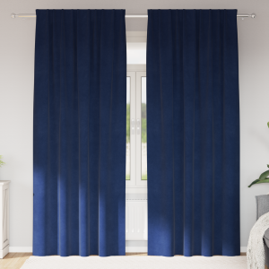 vidaXL Gordijnen 2 st verduisterend met bovenband fluweel donkerblauw