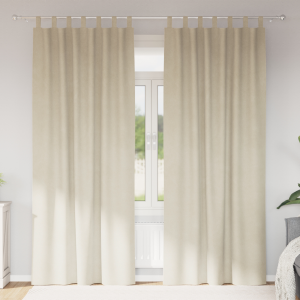 vidaXL Verduisterende gordijnen 2 pcs Crème 140 x 225 cm Fluweel