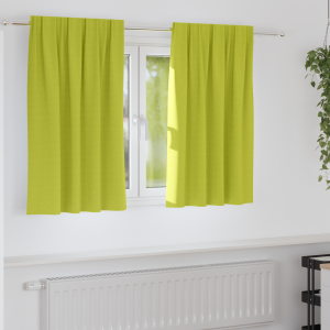 vidaXL Gordijnen met gordijnen 2 pcs Appelgroen 140 x 140 cm Polyester