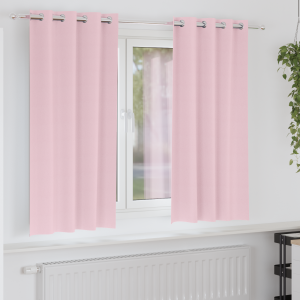 vidaXL Gordijnen met gordijnen 2 pcs Babyroze 175 x 140 cm Polyester