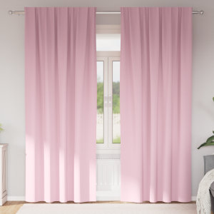 vidaXL Gordijnen met gordijnen 2 pcs Babyroze 260 x 140 cm Polyester