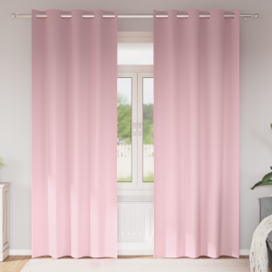 vidaXL Gordijnen met gordijnen 2 pcs Babyroze 260 x 140 cm Polyester