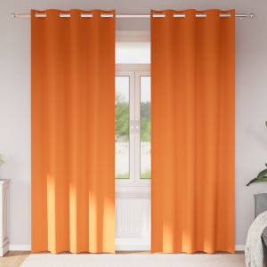 vidaXL Gordijnen met gordijnen 2 pcs Feloranje 225 x 140 cm Polyester
