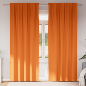 vidaXL Gordijnen met gordijnen 2 pcs Feloranje 245 x 140 cm Polyester