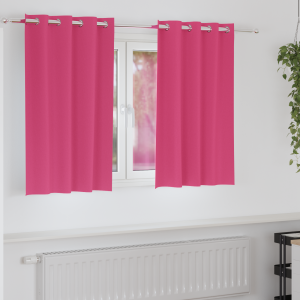 vidaXL Gordijnen met gordijnen 2 pcs Felroze 140 x 140 cm Polyester
